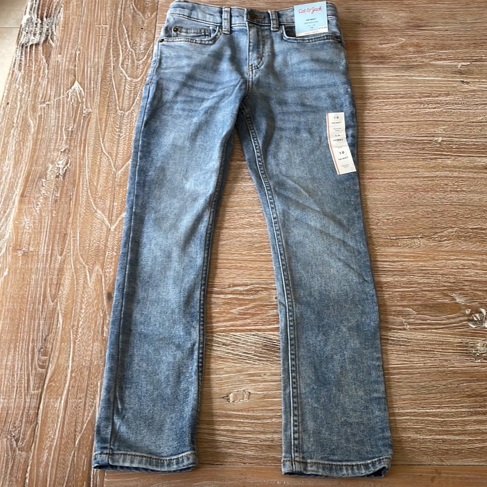 Cat and Jack boys skinny super stretch jeans (size 10)